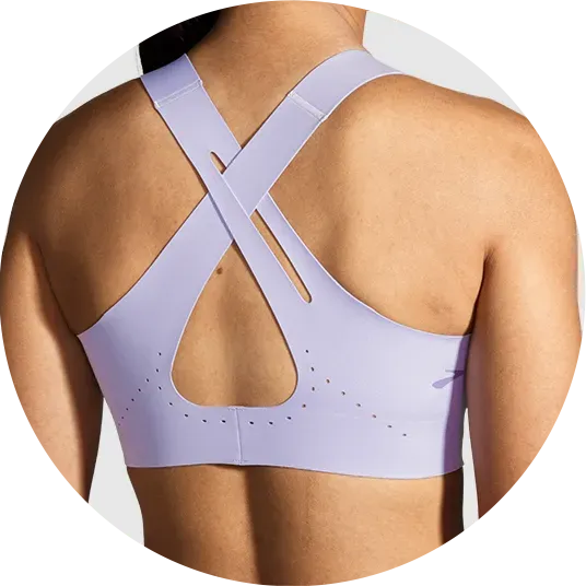 Back of a purple sports bra